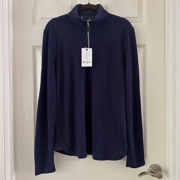 Robert Graham Eggleston 1/4 Zip Pullover Purple Blue Men’s Size Medium NWT - Picture 2 of 13
